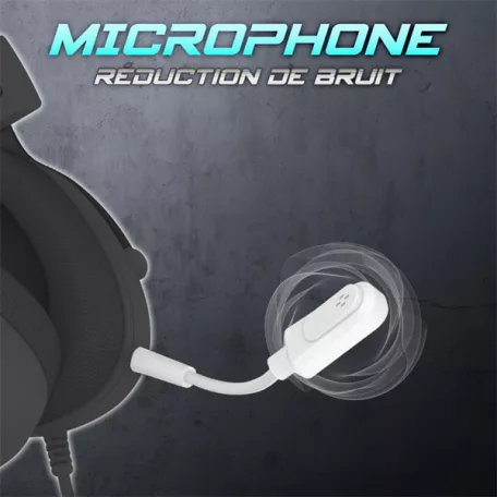 Spirit of Gamer Fejhallgató - ELITE H40 White (MultiPlatform, RGB, 3.5mm Jack, mikrofon, hangerőszabályzó, nagy-párnás)