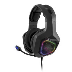   Spirit of Gamer Fejhallgató - ELITE H50 Black (MultiPlatform, RGB, 3.5mm Jack, mikrofon, hangerőszabályzó, nagy-párnás)
