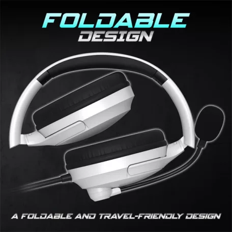 Spirit of Gamer Fejhallgató - PRO-H4 White (MultiPlatform, mikrofon, 3.5mm jack, hangerőszabályzó, fehér)