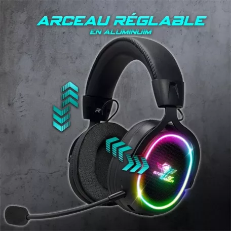 Spirit of Gamer Wireless Fejhallgató - MIC-XH1200 (MultiPlatform,7.1,mikrofon, hangerőszabályzó, nagy-párnás, fekete)