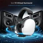 Spirit of Gamer Wireless Fejhallgató - MIC-XH1400 (MultiPlatform, 7.1,mikrofon, hangerőszabályzó, nagy-párnás, fehér)