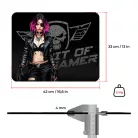 Spirit of Gamer Egérpad - Phantom (420 x 330 x 4mm; varrott szélek; üveg felület; fekete)