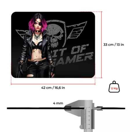 Spirit of Gamer Egérpad - Phantom (420 x 330 x 4mm; varrott szélek; üveg felület; fekete)