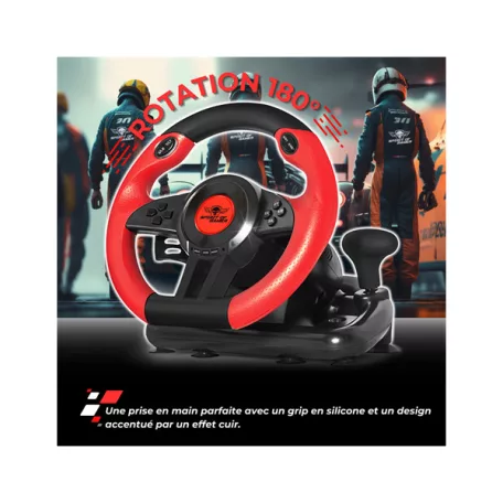 Spirit of Gamer Kormány - RACE WHEEL PRO 1 (kormány+pedálok, PC kompatibilis, fekete/piros)