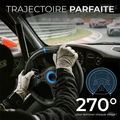 Spirit of Gamer Kormány - RACE WHEEL PRO 5 (kormány+pedálok, PC / PS4/5 / XBOX X/S/One kompatibilis, fekete)