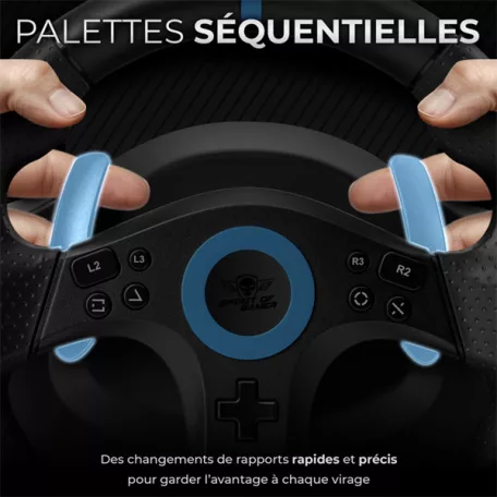 Spirit of Gamer Kormány - RACE WHEEL PRO 5 (kormány+pedálok, PC / PS4/5 / XBOX X/S/One kompatibilis, fekete)
