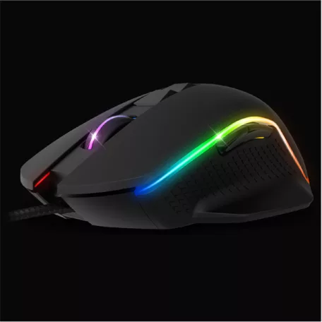 Spirit of Gamer Egér - PRO-M1 (Optikai, 8000DPI, 7 programozható gomb, harisnyázott kábel, fekete)