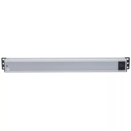 Manhattan elosztó - 19" 1U Rackmount elosztó, 8db C19 aljzat, 2m eltávolítható kábel, ki-be kapcsológomb