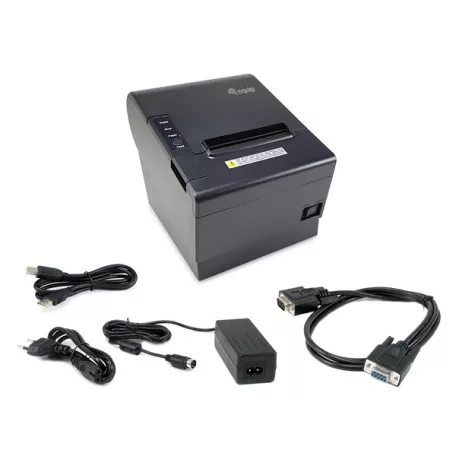 Equip Thermo blokknyomtató - 351003 (80mm, hőpapíros, auto-cutter, USB/Ethernet/Serial/pénztárfiók csatlakozó, fekete)