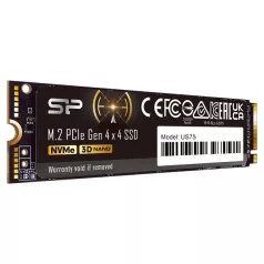  Silicon Power SSD - 1TB US75 (r:7000MB/s; w:6000 MB/s, NVMe 1.4 támogatás, M.2 PCIe Gen 4x4)