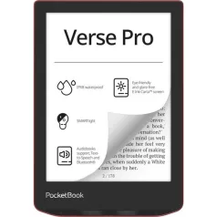   PocketBook E-book Olvasó - PB634-3-WW (Verse Pro, 6" E Ink Carta, 16GB, SMARTlight, wifi, Bluetooth, USB-C, IPX8, piros)