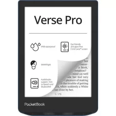   PocketBook E-book Olvasó - PB634-A-WW (Verse Pro, 6" E Ink Carta, 16GB, SMARTlight, wifi, Bluetooth, USB-C, IPX8, kék)