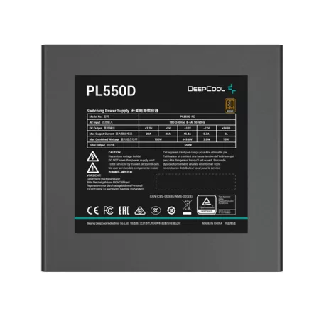 DeepCool Tápegység 550W - PL550-D (80 Plus Bronze, ATX3.1, Aktív PFC, 12cm )