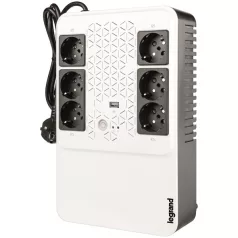   Legrand multimédiás szünetmentes elosztósor 600VA - KEOR-M (4+2)x Schuko kimenet, USB, vonali interaktív