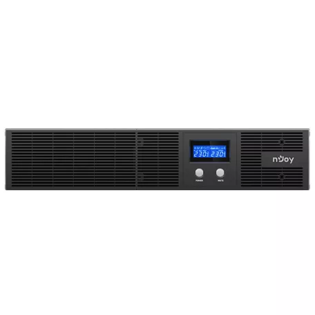 NJOY Szünetmentes 3000VA - Argus 3000 (8 IEC C13, line-interaktív, RJ45, RS232, USB, szoftver, LCD kijelző, 2U rack)