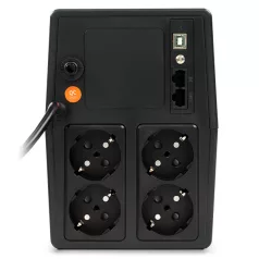   NJOY Szünetmentes 1000VA - Horus Plus 1000 (4 Schuko, line-interaktív, RJ45 védelem, USB, szoftver, LCD kijelző, fekete)