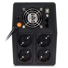   NJOY Szünetmentes 1500VA - Horus Plus 1500 (4 Schuko, line-interaktív, RJ45 védelem, USB, szoftver, LCD kijelző, fekete)