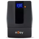 NJOY Szünetmentes  800VA - Horus Plus 800 (2 Schuko, line-interaktív, RJ11 védelem, USB, szoftver, LCD kijelző, fekete)