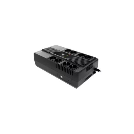 NJOY Szünetmentes 600VA - Token 600 (8 Schuko, line-interaktív, HID USB, túlfeszültség védett, fekete)