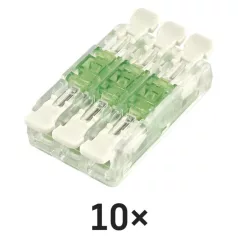 Egyenes karos vezetékösszekötő 6× 0,2–4 mm2, 10 szt