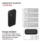 EMOS Powerbank ALPHA2 20, 20 000 mAh, 10 W, fekete