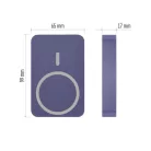 EMOS Powerbank WI 1046, 10 000 mAh, 20 W+Wireless, kék