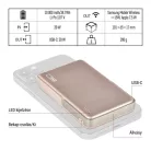 EMOS Powerbank WI 1031, 10 000 mAh, 20 W+Wireless, rosegold