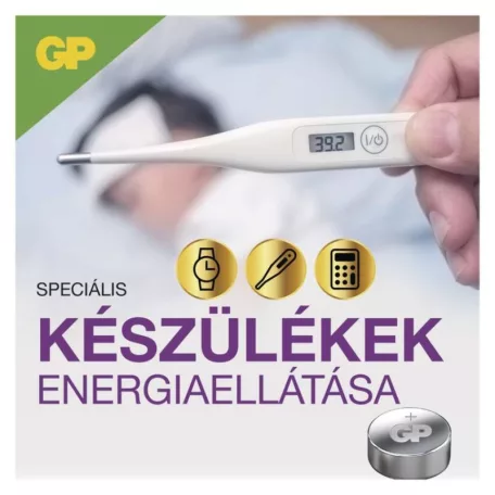 GP Ultra Plus Alkáli gombelem LR44 (A76F) 5db/bliszter