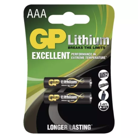 GP Lítium elem HR03 (AAA) 2db/bliszter