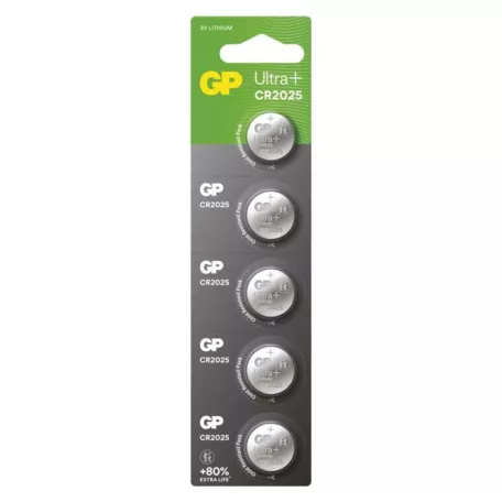 GP Ultra plus Lítium gombelem CR2025 5db/bliszter