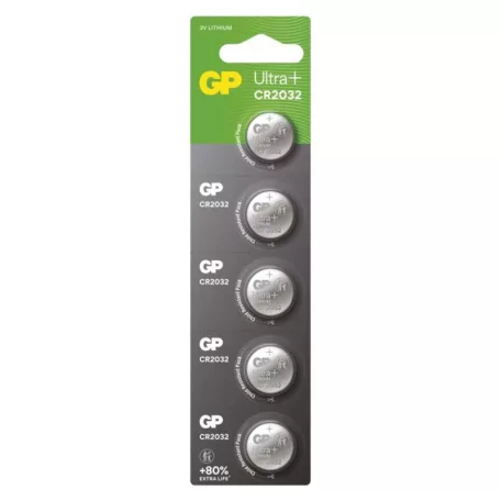 GP Ultra plus Lítium gombelem CR2032 5db/bliszter