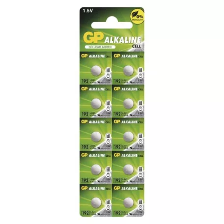 GP Alkáli gombelem LR41 (192F) 10db