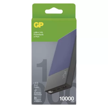 GP Powerbank M2+ Series, 10 000 mAh, 22,5 W, kék
