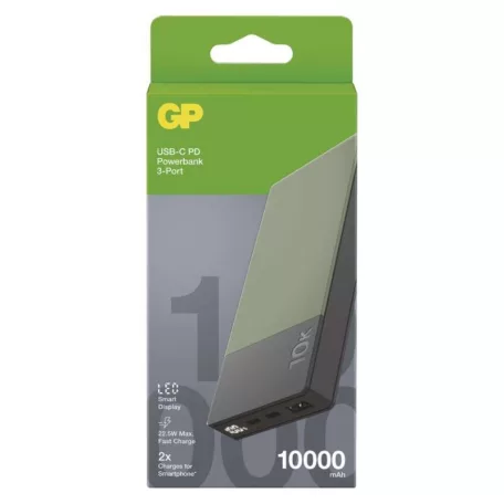 GP Powerbank M2+ Series, 10 000 mAh, 22,5 W, zöld