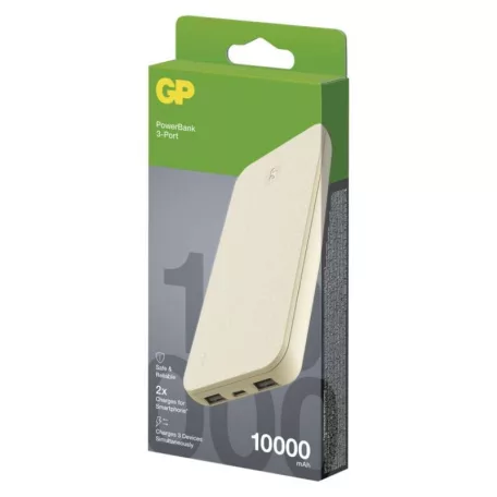 GP Powerbank B+ Series, 10 000 mAh, 15 W, bézs