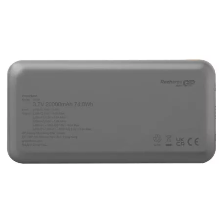 GP Powerbank B+ Series, 20 000 mAh, 15 W, fekete