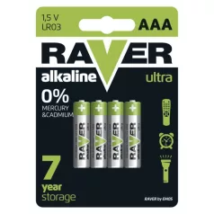 RAVER Alkáli elem AAA 4db/bliszter