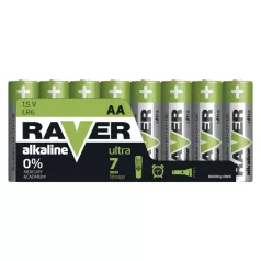 RAVER Alkáli elem AA 8db/fólia