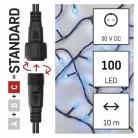 Standard LED sorolható karácsonyi füzér, 10 m, kültéri és beltéri, kék
