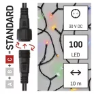 Standard LED sorolható karácsonyi füzér, 10 m, kültéri és beltéri, többszínű