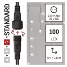 Standard LED sorolható füzér, villogó – jégcsapok, 2,5 m, kültéri, hideg fehér