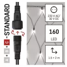 Standard LED sorolható karácsonyi füzér – háló, 1,5x2 m, kültéri, hideg fehér