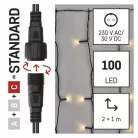 Standard LED sorolható karácsonyi füzér – fényfüggöny, 1x2 m, kültéri, meleg fehér