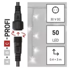 Profi LED sorolható füzér, fehér – jégcsapok, 3 m, kültéri, hideg fehér