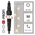 Profi LED sorolható füzér, fehér – jégcsapok, 3 m, kültéri, meleg fehér