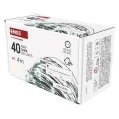   LED karácsonyi nano fényfüzér, zöld, 4 m, kültéri és beltéri, hideg fehér, időzítő