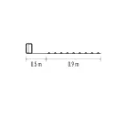 LED karácsonyi nano fényfüzér, ezüst, 0,9 m, 2x AA, beltéri, hideg fehér, időzítő