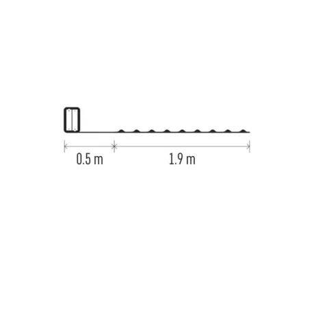 LED karácsonyi nano fényfüzér, 1,9 m, 2x AA, beltéri, hideg fehér, időzítő