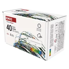   LED karácsonyi nano fényfüzér, zöld, 4 m, kültéri és beltéri, többszínű, időzítő