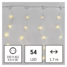 LED karácsonyi drop fényfüzér – jégcsapok, 1,7 m, kültéri és beltéri, meleg fehér, progr.